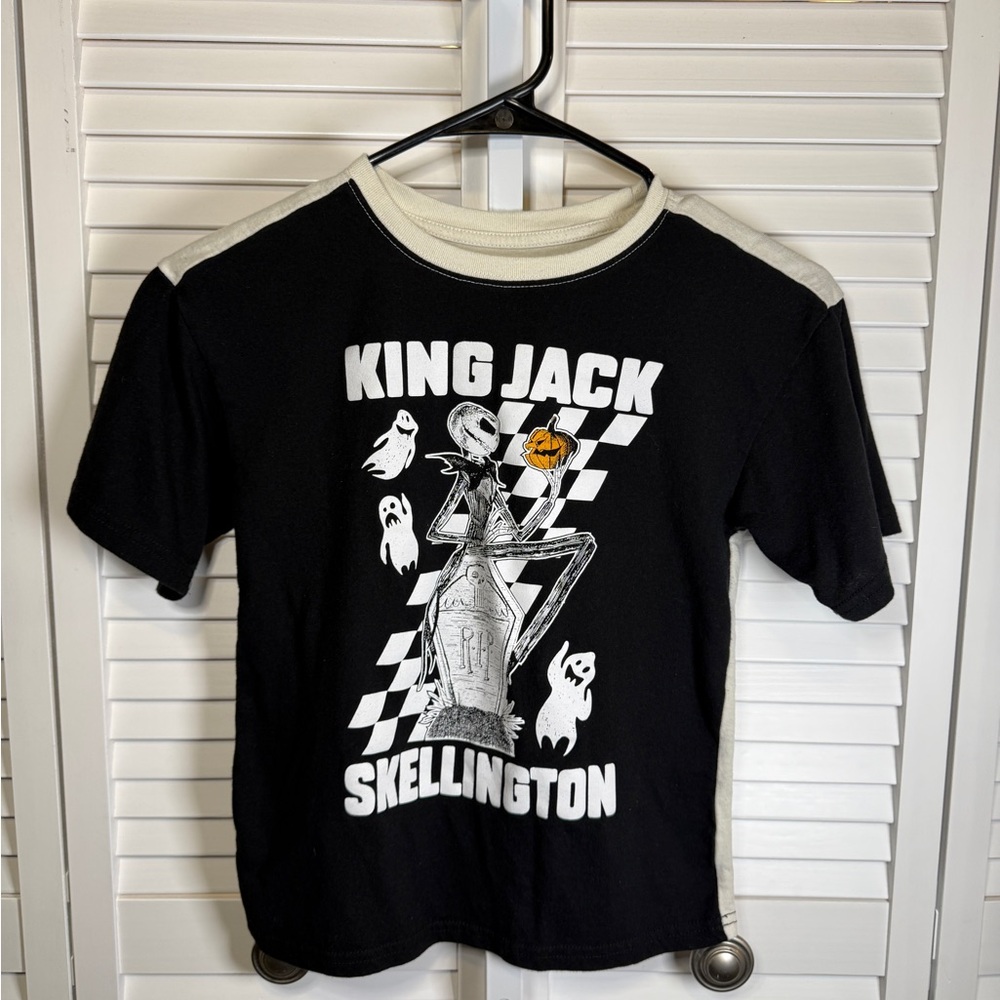 Disney Black and White King Jack Skellington Kids Tee